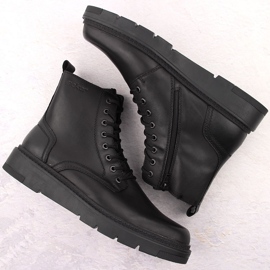 Botas de piel con aislamiento para hombre, negras, Rieker 30101-00 negro 4