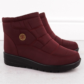 News Botas de nieve mujer cuña burdeos Novedad 5029 rojo 2