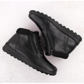 Botas cómodas de cuero negro con aislamiento de Filippo DBT6629 4
