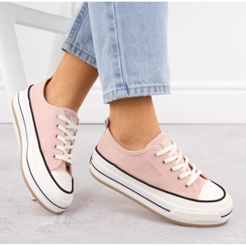 Deportivas mujer plataforma rosa Big Star NN274207 rosado 4