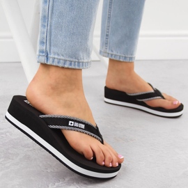 Chanclas cuña mujer negra Big Star NN274A727 negro 6