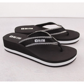Chanclas cuña mujer negra Big Star NN274A727 negro 2