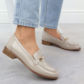 Potocki Zapatos beige beige lacados con lacado bajo de mujeres SZ12065 5