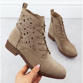 Botas de pura femenina de gamuza S.Barski Hy51-136 beige 1