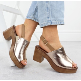 Sandalias de mujeres en el Post de Oro M. Daszyński MR23126-7 dorado 4
