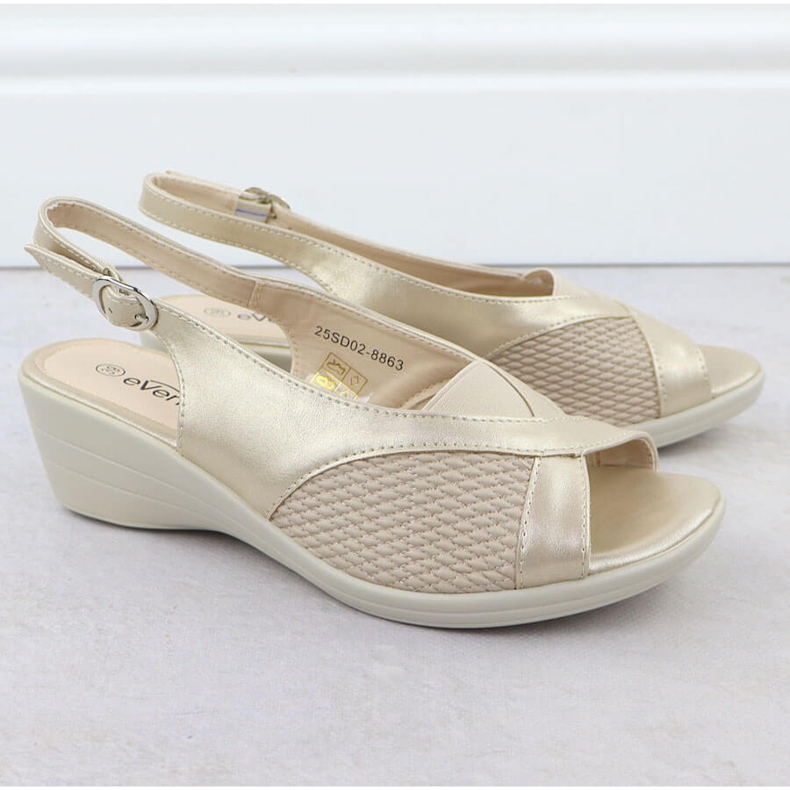 Sandalias para mujeres para cómodos beige evento 8863 2
