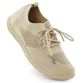 Zapatos deportivos femeninos abiertos beige news 1020 3