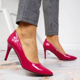 BM Zapatos de salón con tacón de aguja lacado Juma W CIT2565I fucsia rosado 17