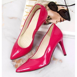 BM Zapatos de salón con tacón de aguja lacado Juma W CIT2565I fucsia rosado 18