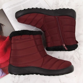 Botas de nieve impermeables con cremallera News W EVE181C burdeos rojo 16