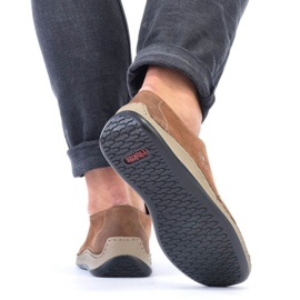 Zapatos de cuero calado Rieker M RKR528 marrón 36