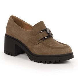Tacones de ante con cadena Vinceza W JAN177B marrón 13