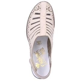 Sandalias de tacón Rieker W RKR49B de piel, beige 31