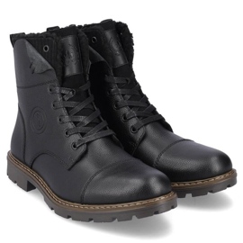 Botas de piel con aislamiento de lana Rieker M RKR296A negro 25