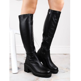 Botas Potocki con tacón alto y plataforma W SZ12267 WOL196 negro 9