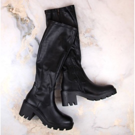 Botas Potocki con tacón alto y plataforma W SZ12267 WOL196 negro 11