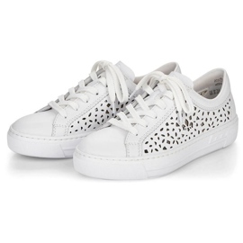 Zapatos cómodos de piel Rieker W RKR641 blanco 36