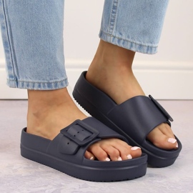 Chanclas con plataforma Big Star INT1967 azul marino 15