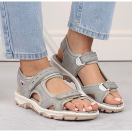 Sandalias cómodas Rieker W RKR674 gris 2