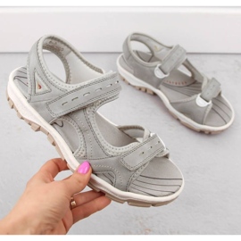 Sandalias cómodas Rieker W RKR674 gris 4