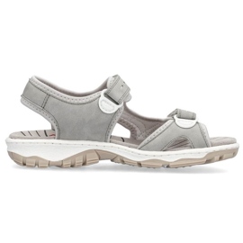 Sandalias cómodas Rieker W RKR674 gris 9