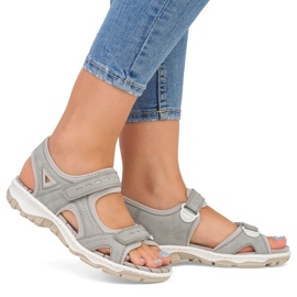 Sandalias cómodas Rieker W RKR674 gris 15