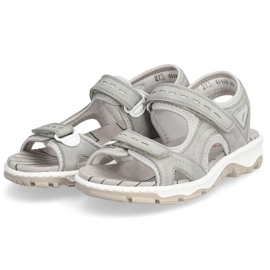 Sandalias cómodas Rieker W RKR674 gris 17