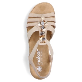 Sandalias cómodas Rieker W RKR680 beige 33