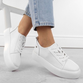 Zapatos Filippo W PAW524 de piel blanco 13