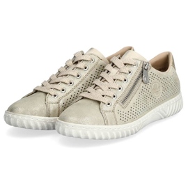 Zapatos cómodos de piel Rieker W RKR694, beige 29