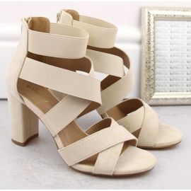 EVento W EVE443B sandalias de tacón beige 11