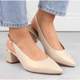 Sandalias amplias elegantes Sergio Leone W SK439A, beige, perla 11