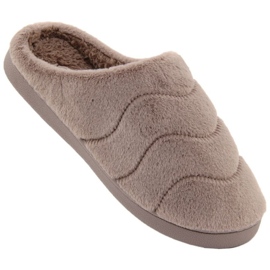 Zapatillas de estar por casa Unisoft W 6622 EVE466A de piel marrón, beige/crema 14