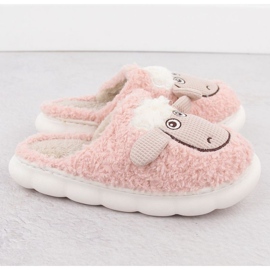 Pantuflas Filippo de piel con oveja W DK6683 PAW577B rosado 14