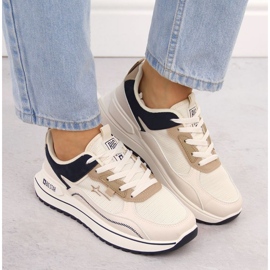 Big Star Zapatos deportivos femeninos grandes estrellas nn274a092 blanco beige 12