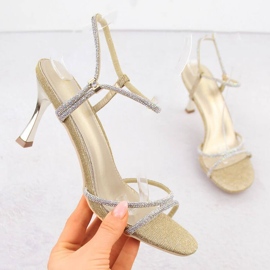 Sandalias con circonitas Potocki W LE20326 WOL282A dorado 13