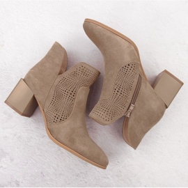 M.Daszyński Botas para mujeres en el poste M. Daszyński San49 beige 13