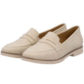 Mocasines femeninos Rieker 45300-62 beige 30