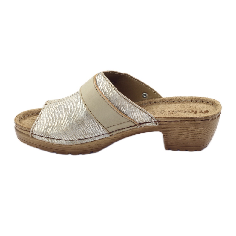 INBLU BL061 slippers hebilla plata beige marrón gris 2