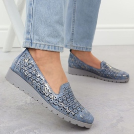 M.Daszyński Zapatos en M. Daszyński MR1628-20 en flores azul 9