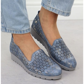 M.Daszyński Zapatos en M. Daszyński MR1628-20 en flores azul 10