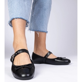 Ballerinas de mujeres negras con arco negro 2