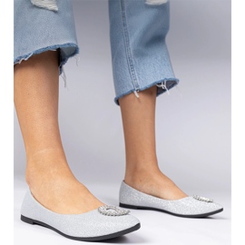Ballerinas de brillo para mujeres plateadas con circones plata 1 Ballerinas de brillo para mujeres plateadas con circones plata 1