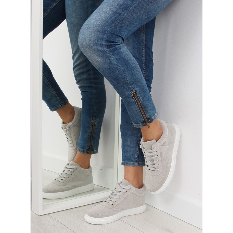 Deportivas de mujer en ante gris LT.GRAY 2