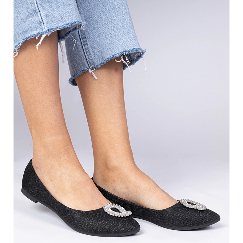 Bailarinas de brillo de mujeres negras con circones negro 1