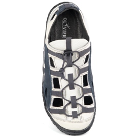 Olivier Zapatos de bicicleta de cuero para hombres 262 kz blanco 7