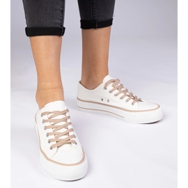 Zapatillas de deporte para mujeres clásicas de color marrón blanco 1 Zapatillas de deporte para mujeres clásicas de color marrón blanco 1