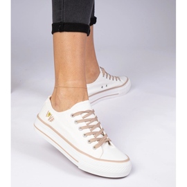 Zapatillas de deporte para mujeres clásicas de color marrón blanco 2