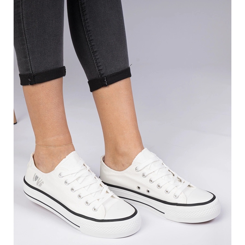 Zapatillas de deporte de mujer blanca clásica blanco 1