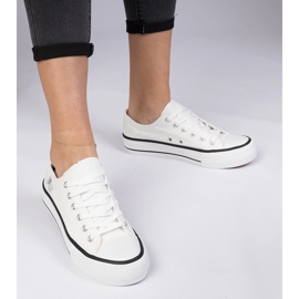 Zapatillas de deporte de mujer blanca clásica blanco 2 Zapatillas de deporte de mujer blanca clásica blanco 2